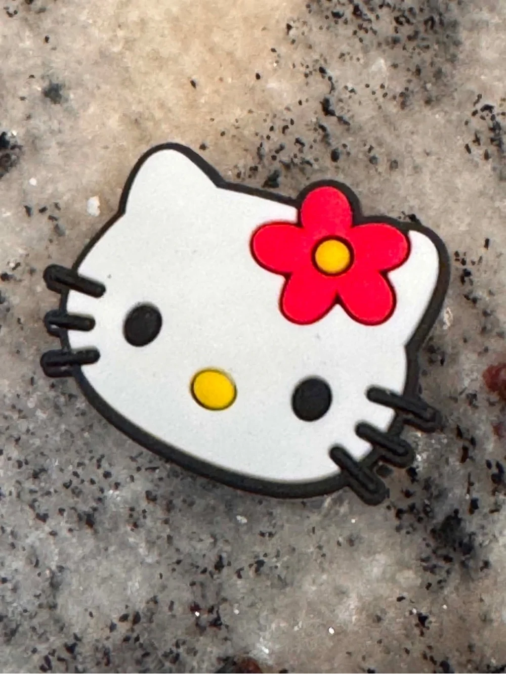 CROCS Hello Kitty White Charm with Red Flower
